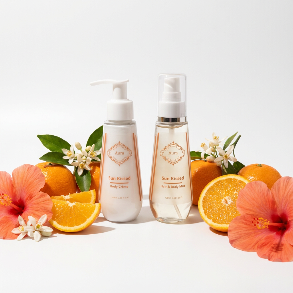 sun kissed hair & body mist + body creme